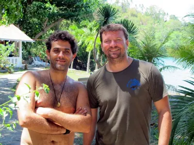Serge (left) and Owner Simon — Lembeh, Indonesia – NAD Resort