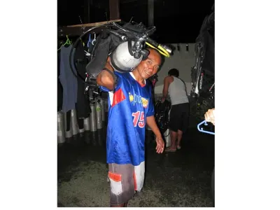 Night Dive Preparation — Anilao, Philippines