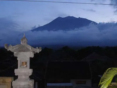 The view from Wayan's rooftop restaurant