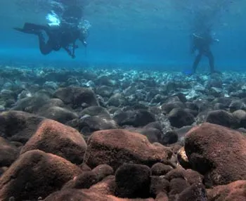 Shore entries can be difficult with dive gear and cameras.