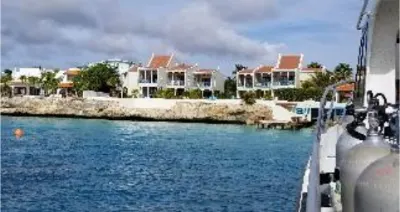 The resort from the dive boat
