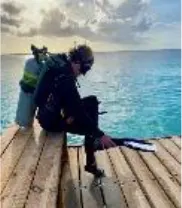 Gearing up on the dock