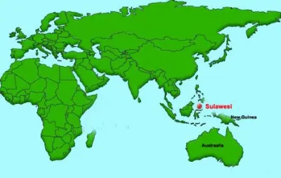 Sulawesi on the world map